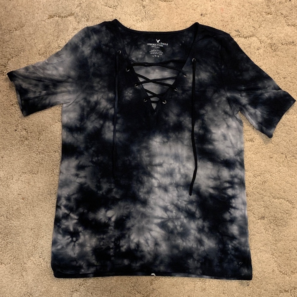 American Eagle lace up shirt.